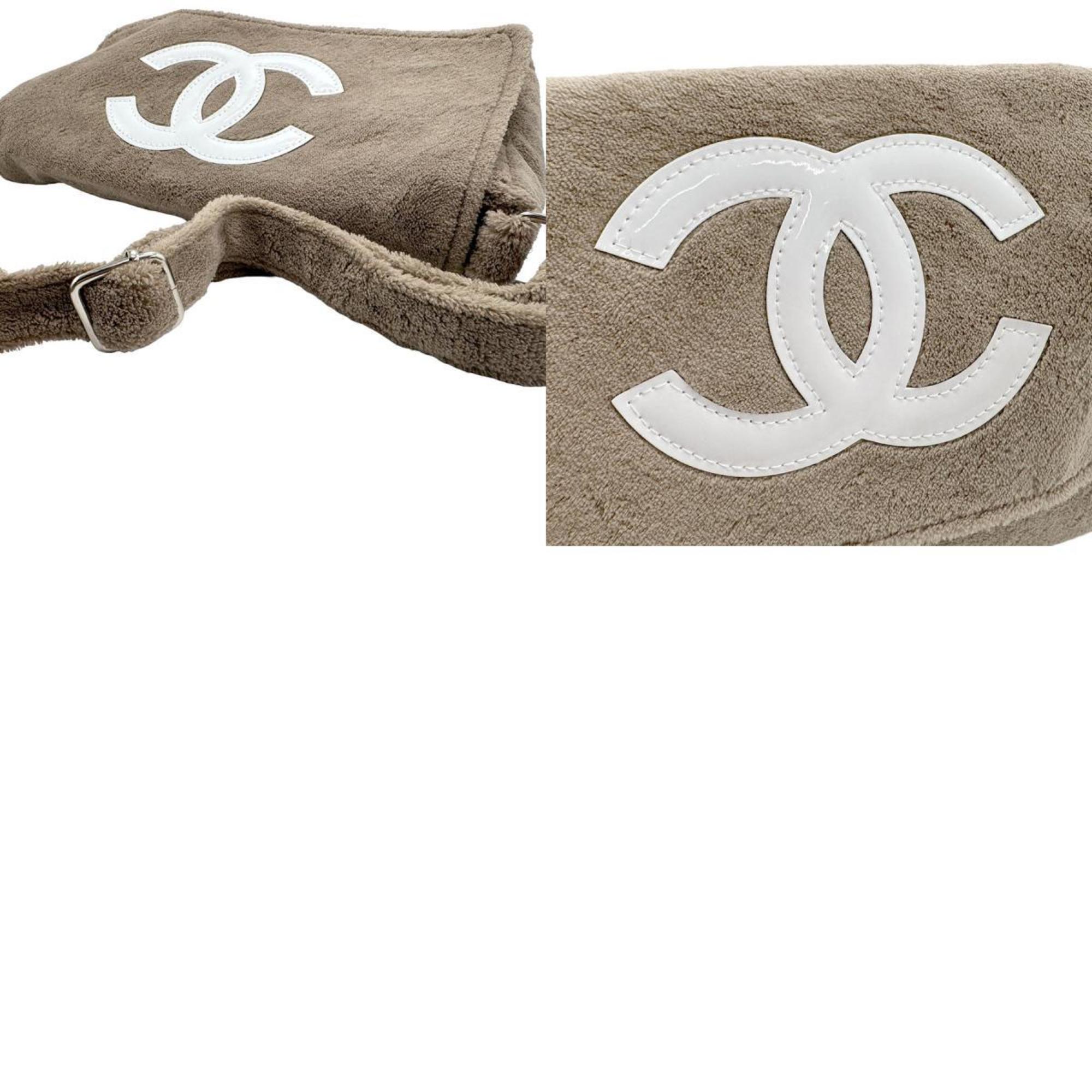 CHANEL Shoulder Bag Pile Enamel Brown Men's Women's z2011