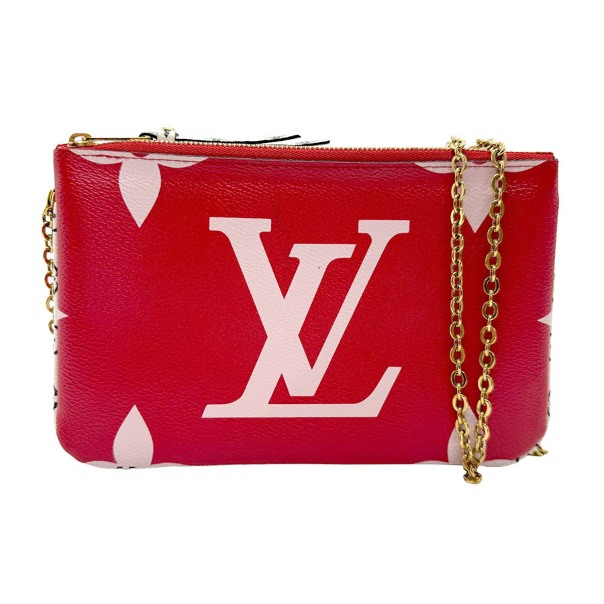 Louis Vuitton LOUIS VUITTON Shoulder Bag Monogram Giant Pochette Double Zip Rouge Women's M67561 z2018