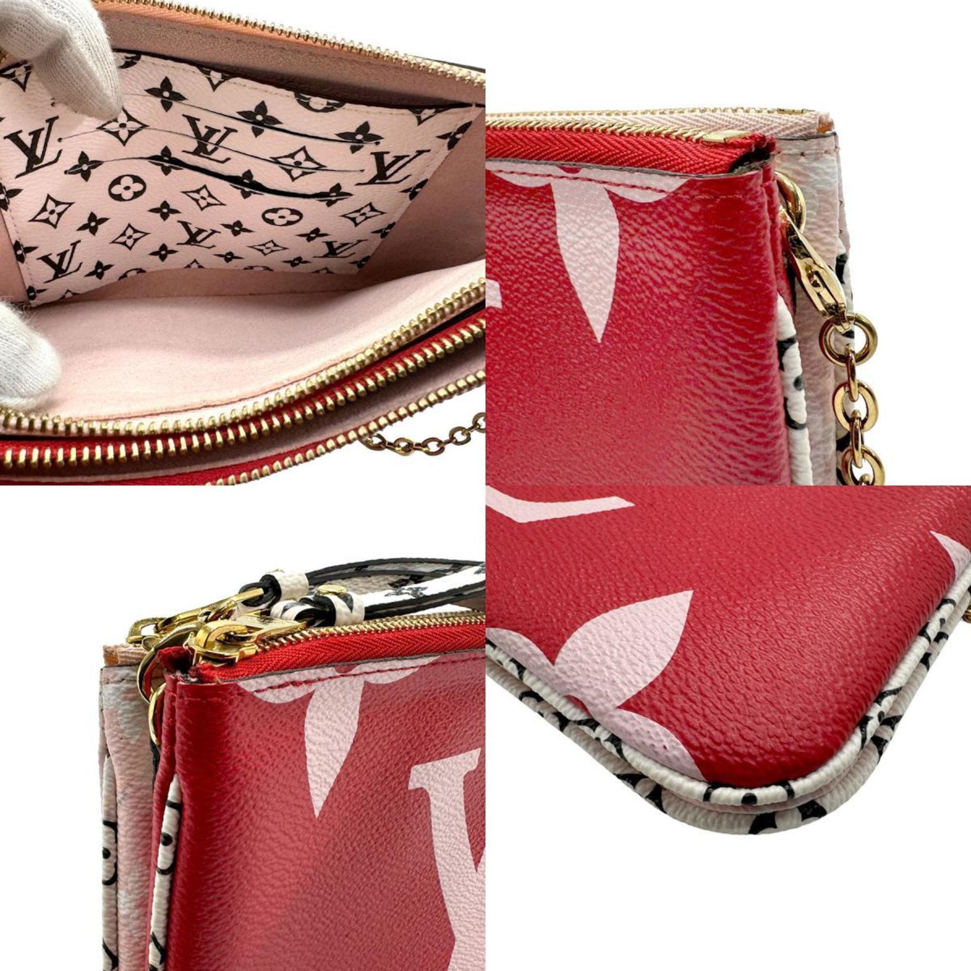 Louis Vuitton LOUIS VUITTON Shoulder Bag Monogram Giant Pochette Double Zip Rouge Women's M67561 z2018