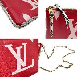 Louis Vuitton LOUIS VUITTON Shoulder Bag Monogram Giant Pochette Double Zip Rouge Women's M67561 z2018