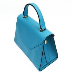 Valextra handbag leather blue ladies w0619a