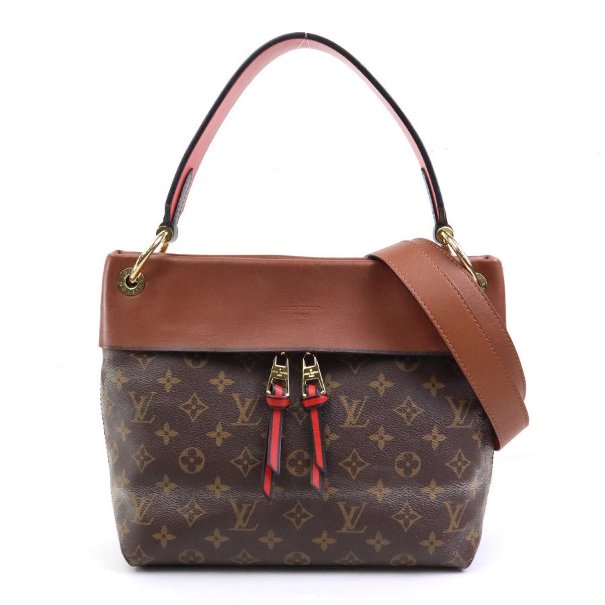 Louis Vuitton LOUIS VUITTON Shoulder Bag Handbag Monogram Tuileries Besace Canvas Brown Women's M43157 a0425