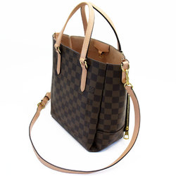 Louis Vuitton LOUIS VUITTON Handbag Shoulder Bag Damier Belmont NV BB Canvas Leather Brown Pink Beige Gold Women's N60297 w0611a