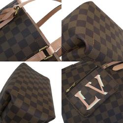 Louis Vuitton LOUIS VUITTON Handbag Shoulder Bag Damier Belmont NV BB Canvas Leather Brown Pink Beige Gold Women's N60297 w0611a