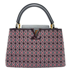 LOUIS VUITTON Handbag Shoulder Bag Capucines MM Leather Gray x Pink Brown Women's M52210 z1982