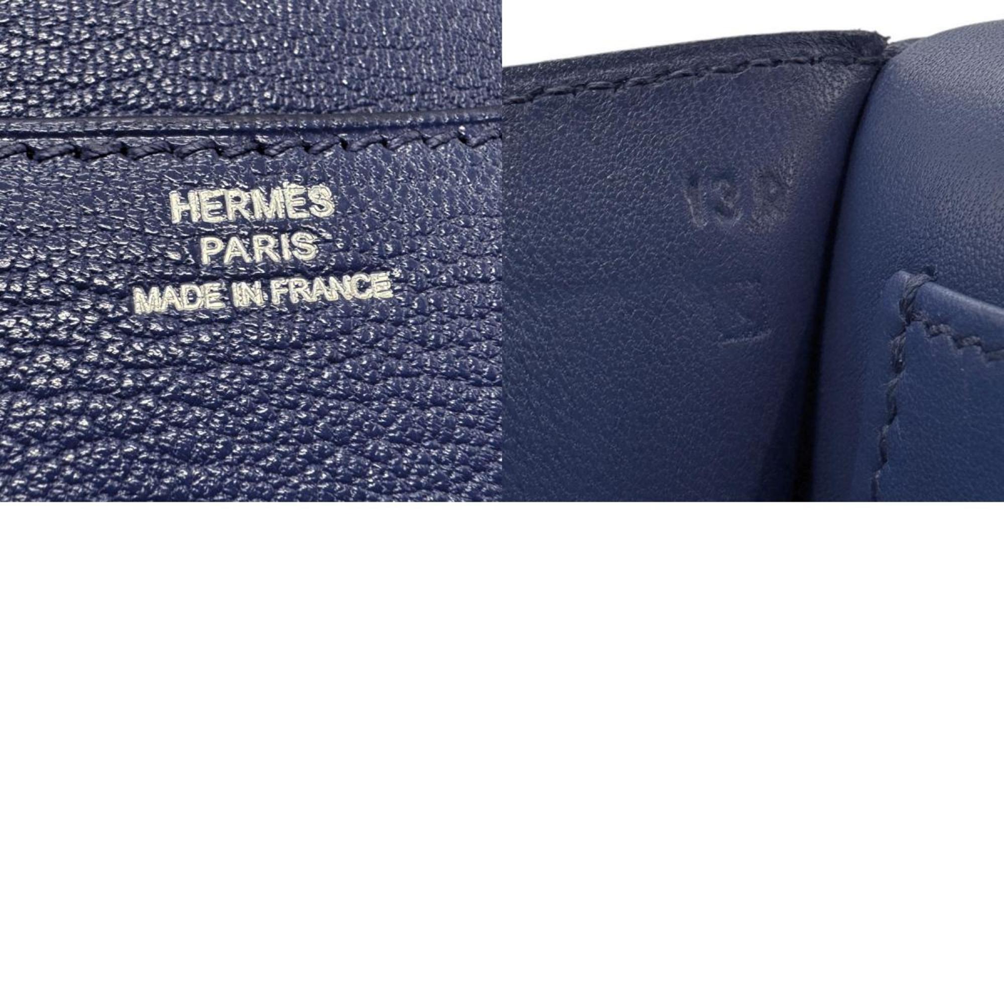 Hermes HERMES Shoulder Bag Constance Chevre Mysore Blue Brighton Silver Women's z1981