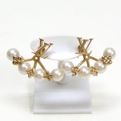 Louis Vuitton Glam Swing Faux Pearl Earrings Gold