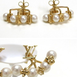 Louis Vuitton Glam Swing Faux Pearl Earrings Gold