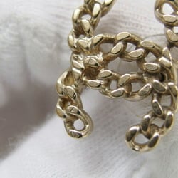 Chanel Chain Coco Mark Earrings 16B Champagne Gold