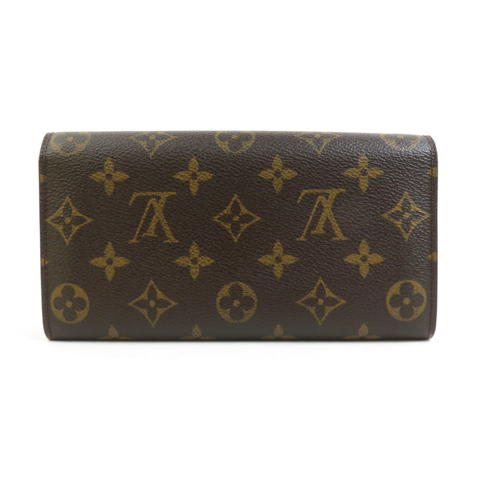 Louis Vuitton LOUIS VUITTON Long Wallet Monogram Pochette Porto Monnaie Credit Canvas Brown Men's Women's M61723 h30420f