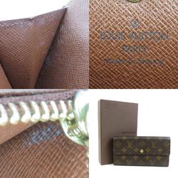 Louis Vuitton LOUIS VUITTON Long Wallet Monogram Pochette Porto Monnaie Credit Canvas Brown Men's Women's M61723 h30420f