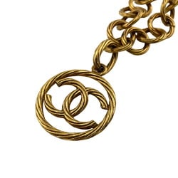 CHANEL Coco Mark 93P Necklace Gold Unisex