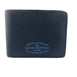 LOUIS VUITTON M30381 Portefeuille Multiple Taiga Billfold Navy Men's