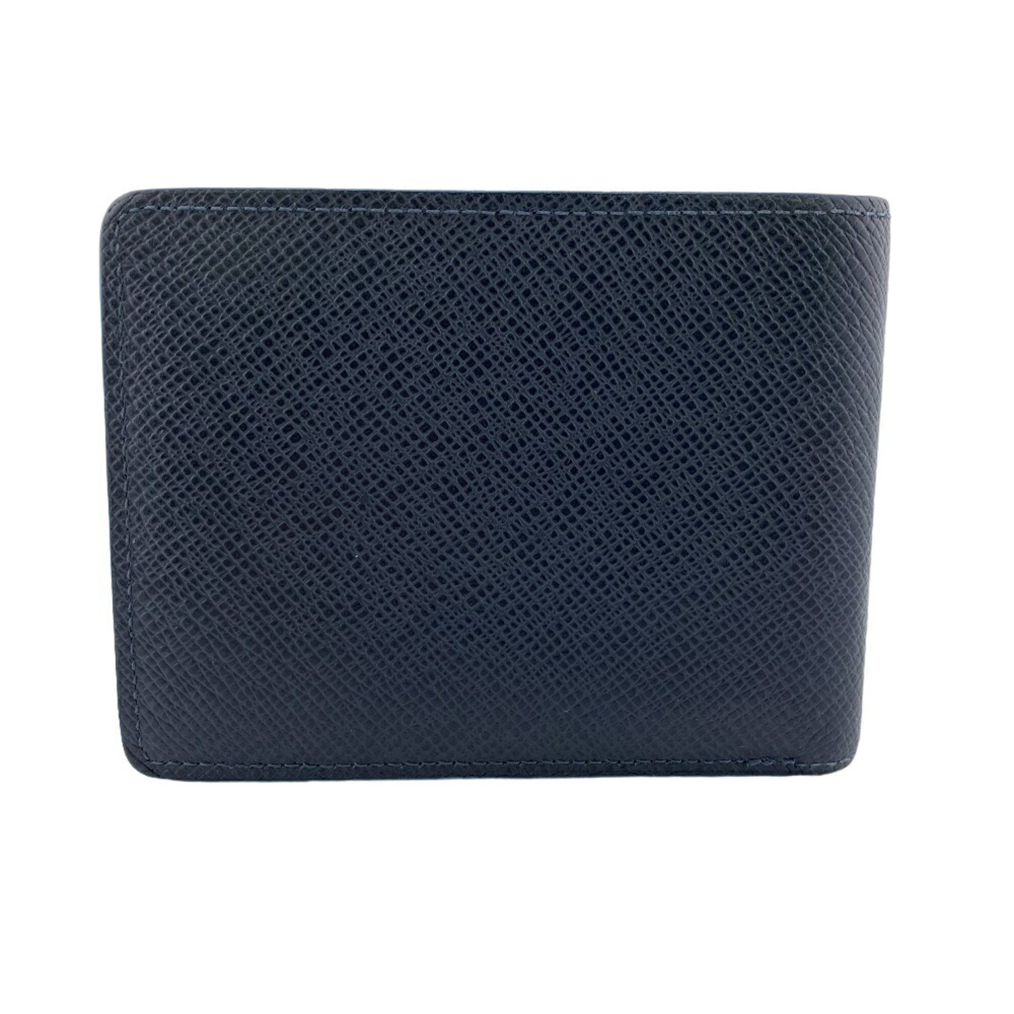 LOUIS VUITTON M30381 Portefeuille Multiple Taiga Billfold Navy Men's