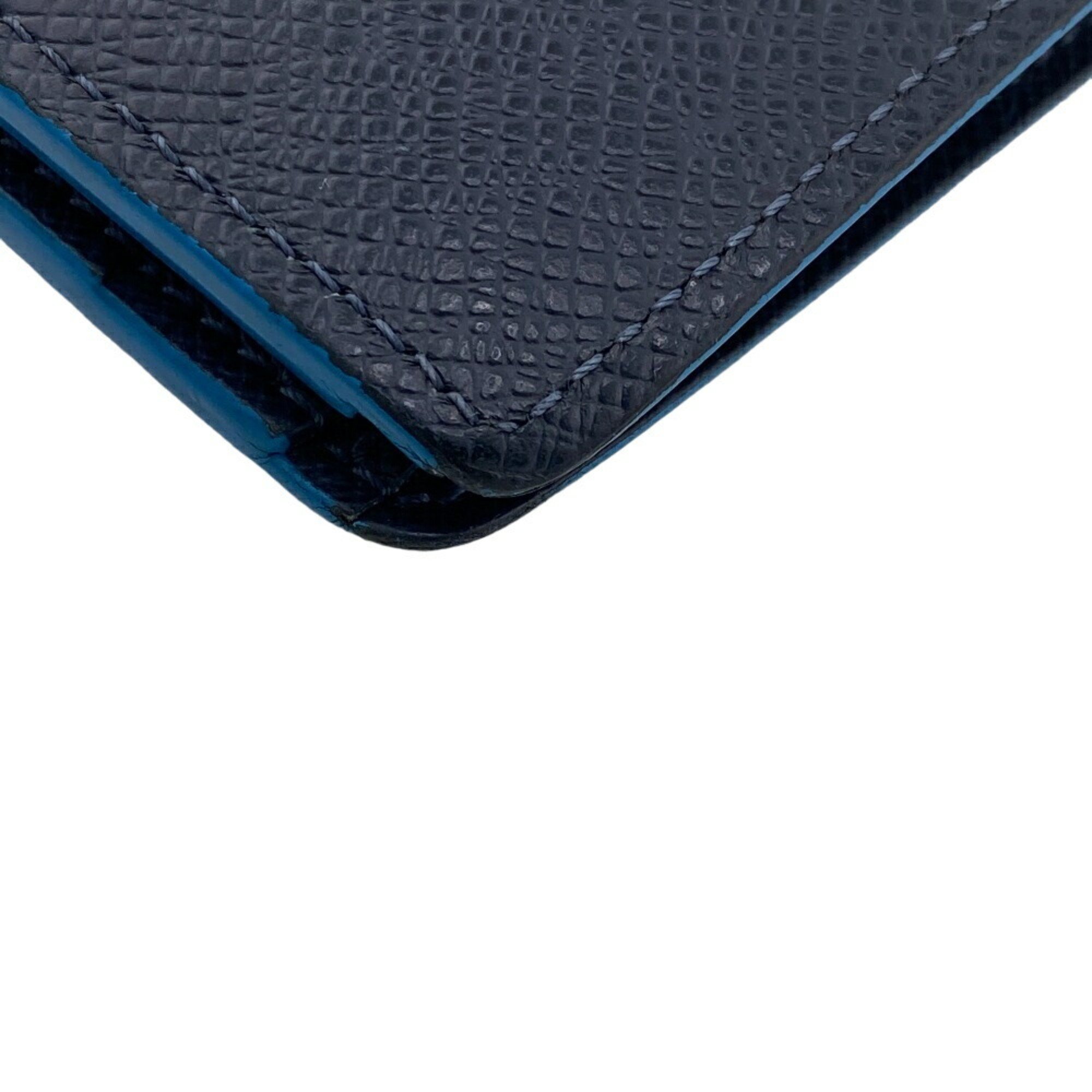 LOUIS VUITTON M30381 Portefeuille Multiple Taiga Billfold Navy Men's