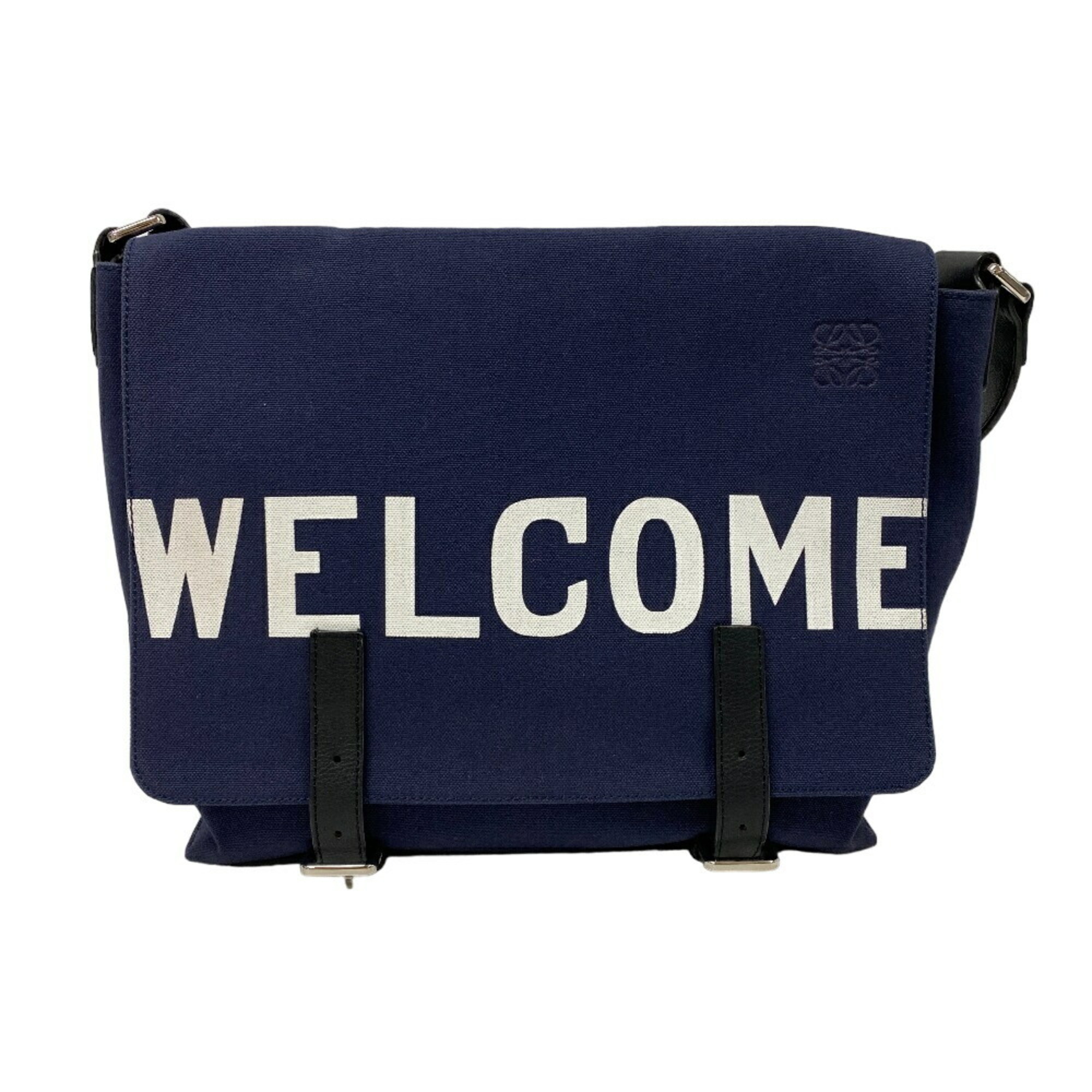 LOEWE Military Shoulder Bag Navy Unisex