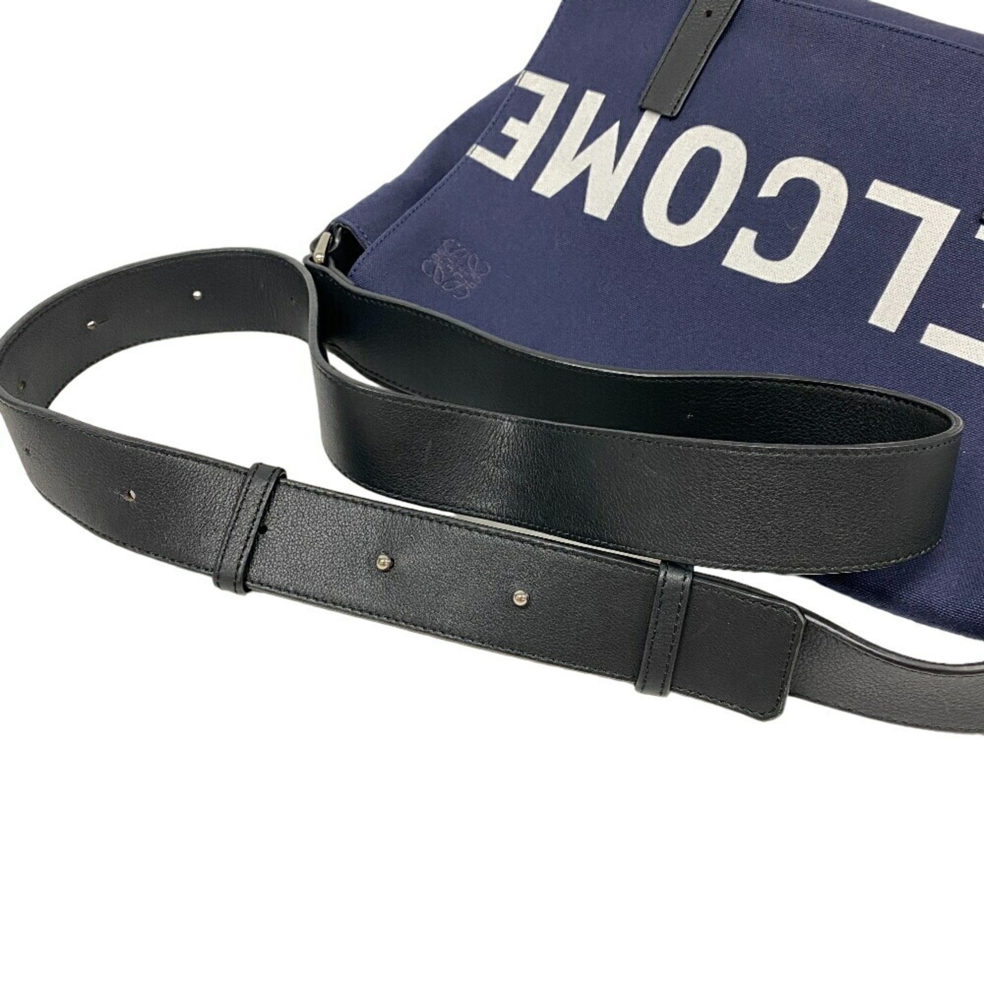 LOEWE Military Shoulder Bag Navy Unisex