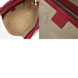 GUCCI Shoulder Bag GG Marmont Leather Red Gold Women's 498100 w0623a