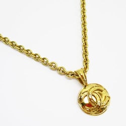 CHANEL Coco Mark Metal Gold Necklace for Women w0631j