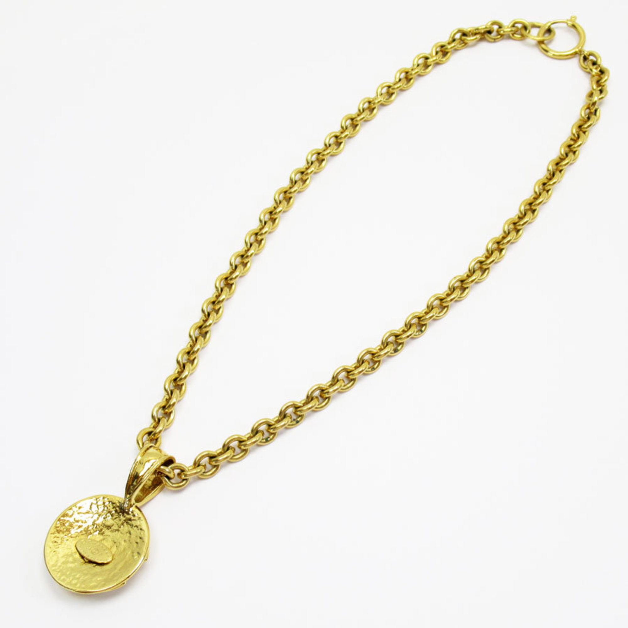 CHANEL Coco Mark Metal Gold Necklace for Women w0631j