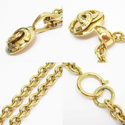 CHANEL Coco Mark Metal Gold Necklace for Women w0631j