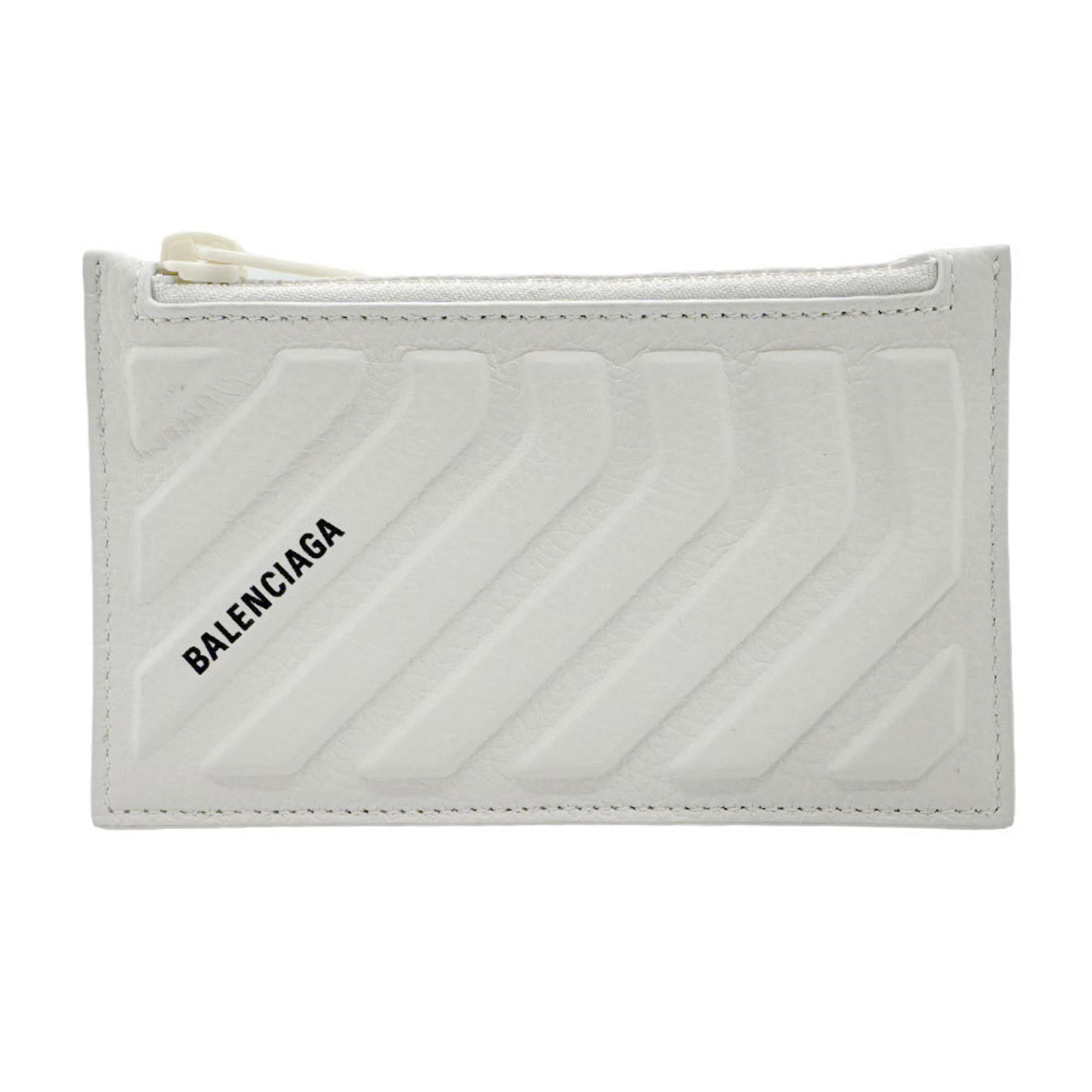 BALENCIAGA Wallet/Coin Case/Business Card Case/Card Case Leather White Men's Women's 663714 n0174