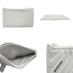 BALENCIAGA Wallet/Coin Case/Business Card Case/Card Case Leather White Men's Women's 663714 n0174