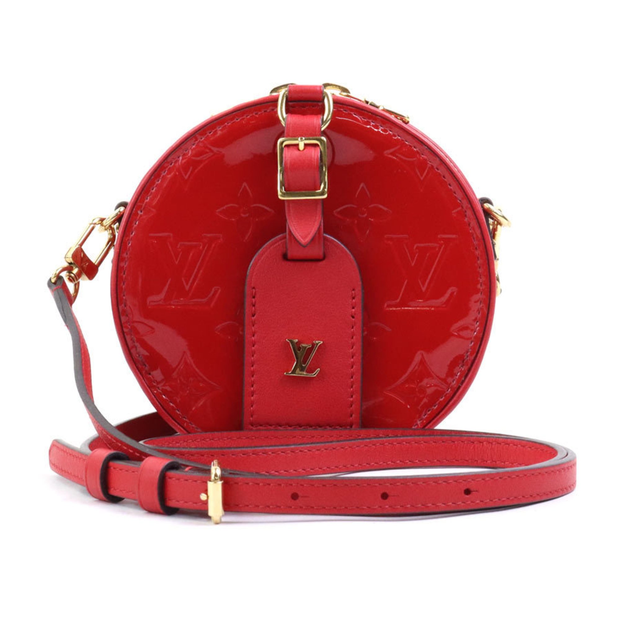 Louis Vuitton LOUIS VUITTON Shoulder Bag Monogram Vernis Boite Chapeau Rouge Women's M90498 99944f