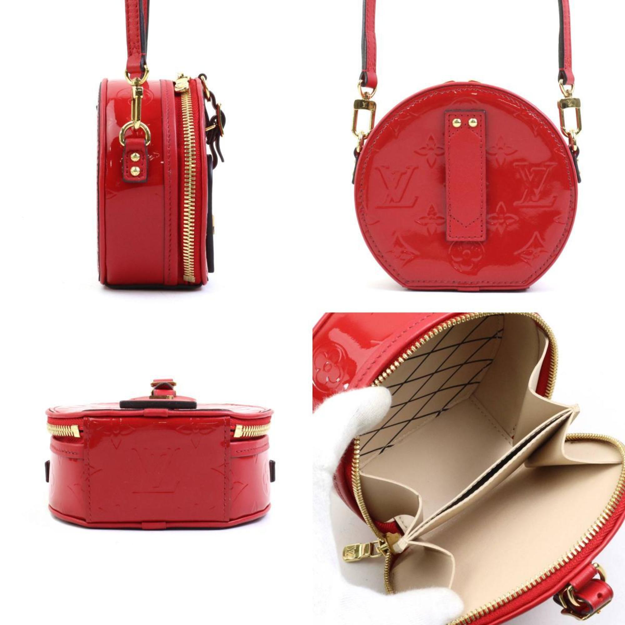 Louis Vuitton LOUIS VUITTON Shoulder Bag Monogram Vernis Boite Chapeau Rouge Women's M90498 99944f