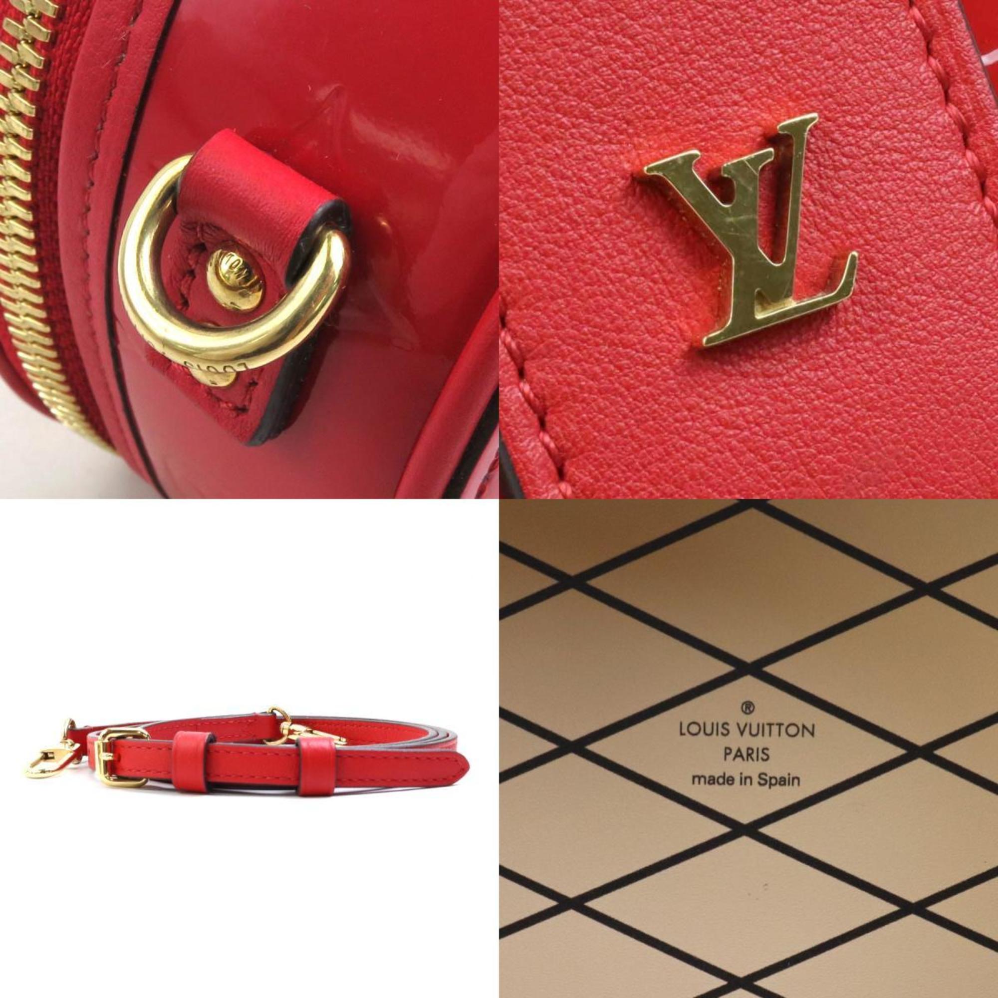 Louis Vuitton LOUIS VUITTON Shoulder Bag Monogram Vernis Boite Chapeau Rouge Women's M90498 99944f