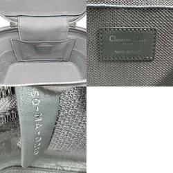 Christian Dior handbag vanity bag canvas light gray silver ladies n0147