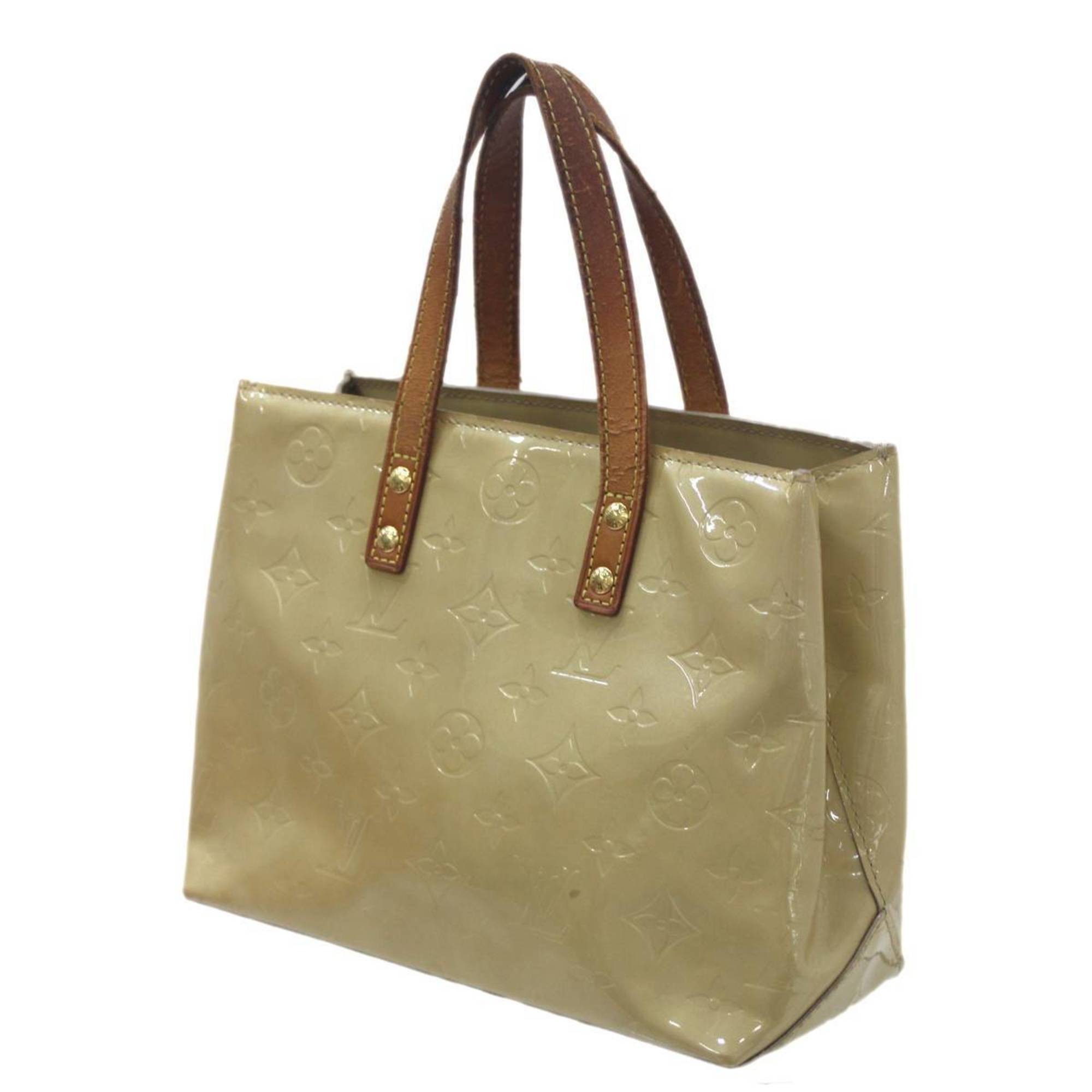 LOUIS VUITTON Louis Vuitton Reed PM Handbag Vernis Beige M91144 MI0022