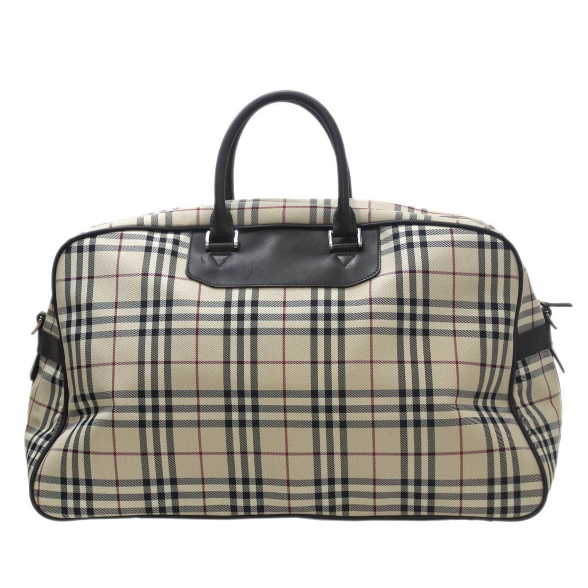 BURBERRY Boston bag in tartan check and beige