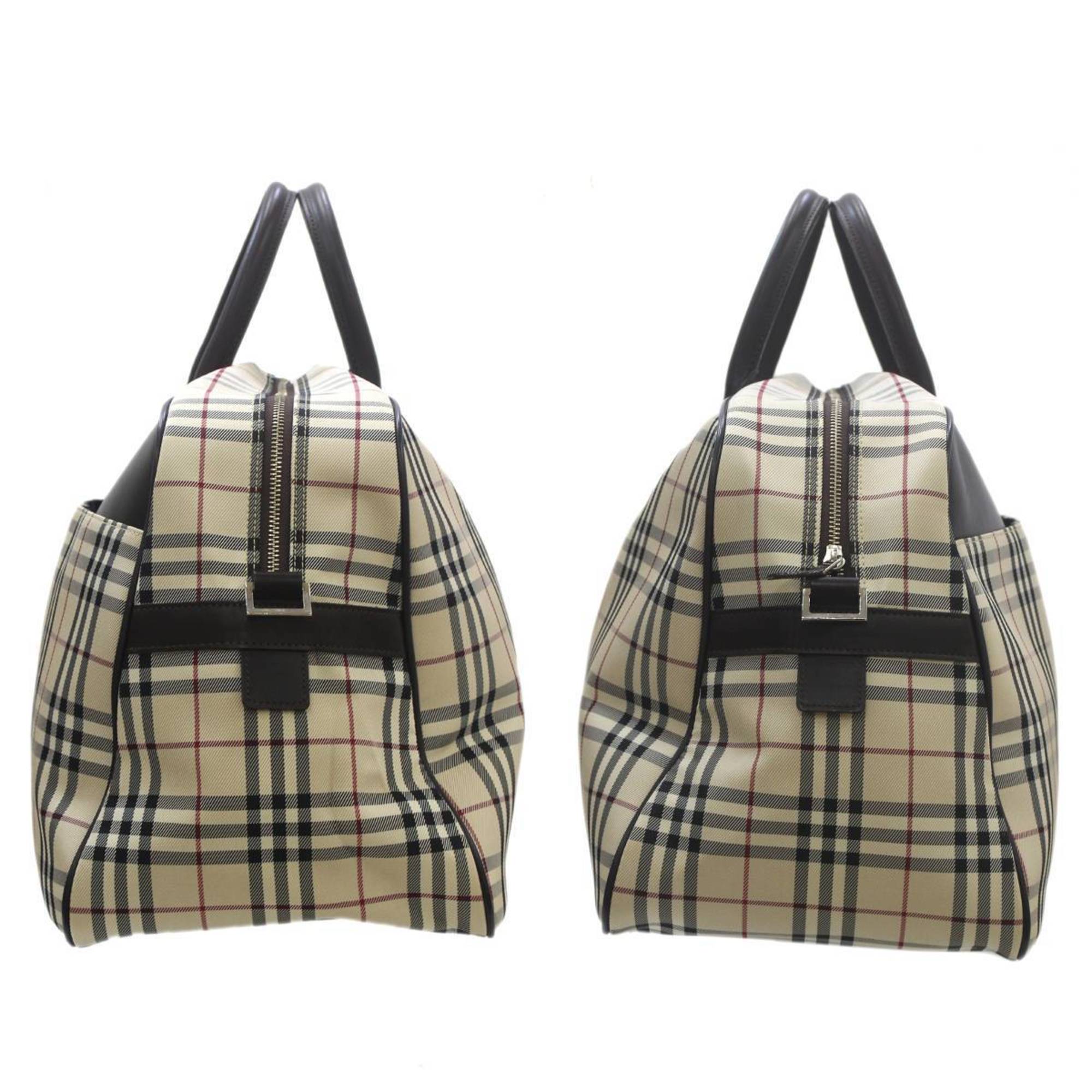 BURBERRY Boston bag in tartan check and beige