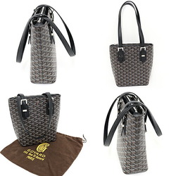 GOYARD Marie Galante PM Tote Bag Shoulder Goyardine Canvas Black