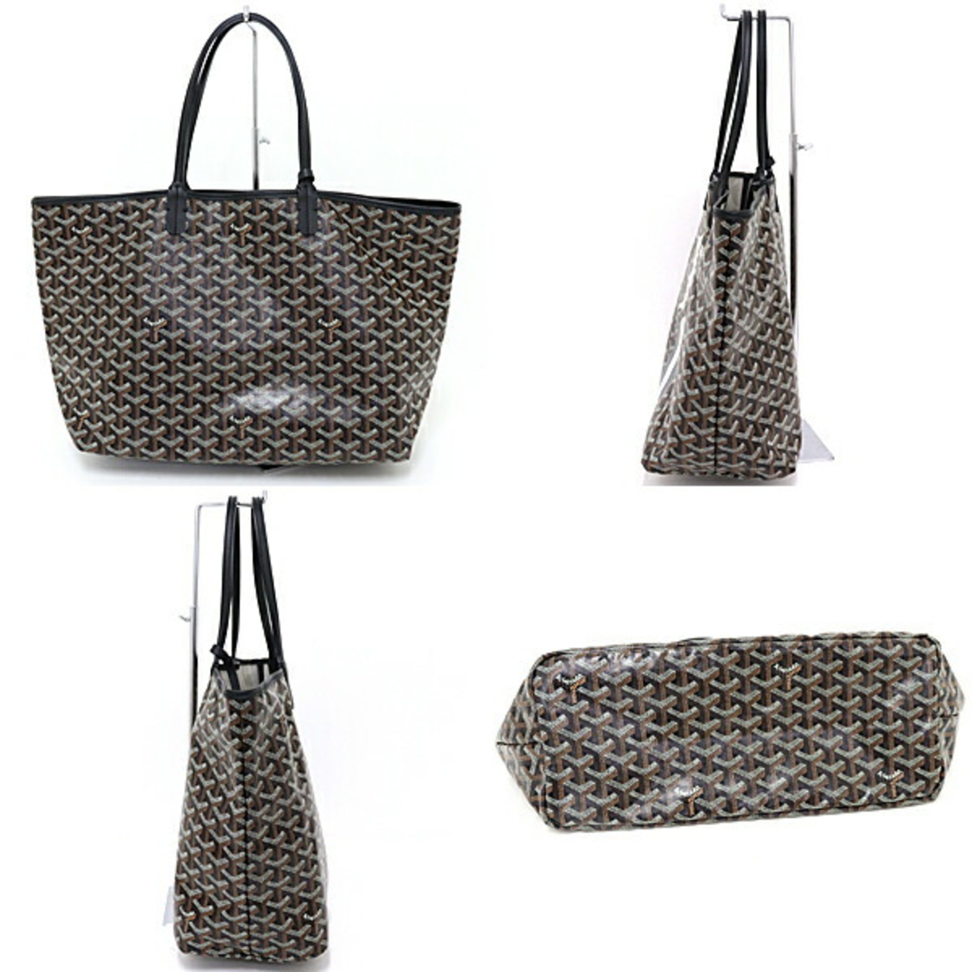 GOYARD Saint Louis PM Tote Bag Marquee Super Monkey Goyardine Canvas Black