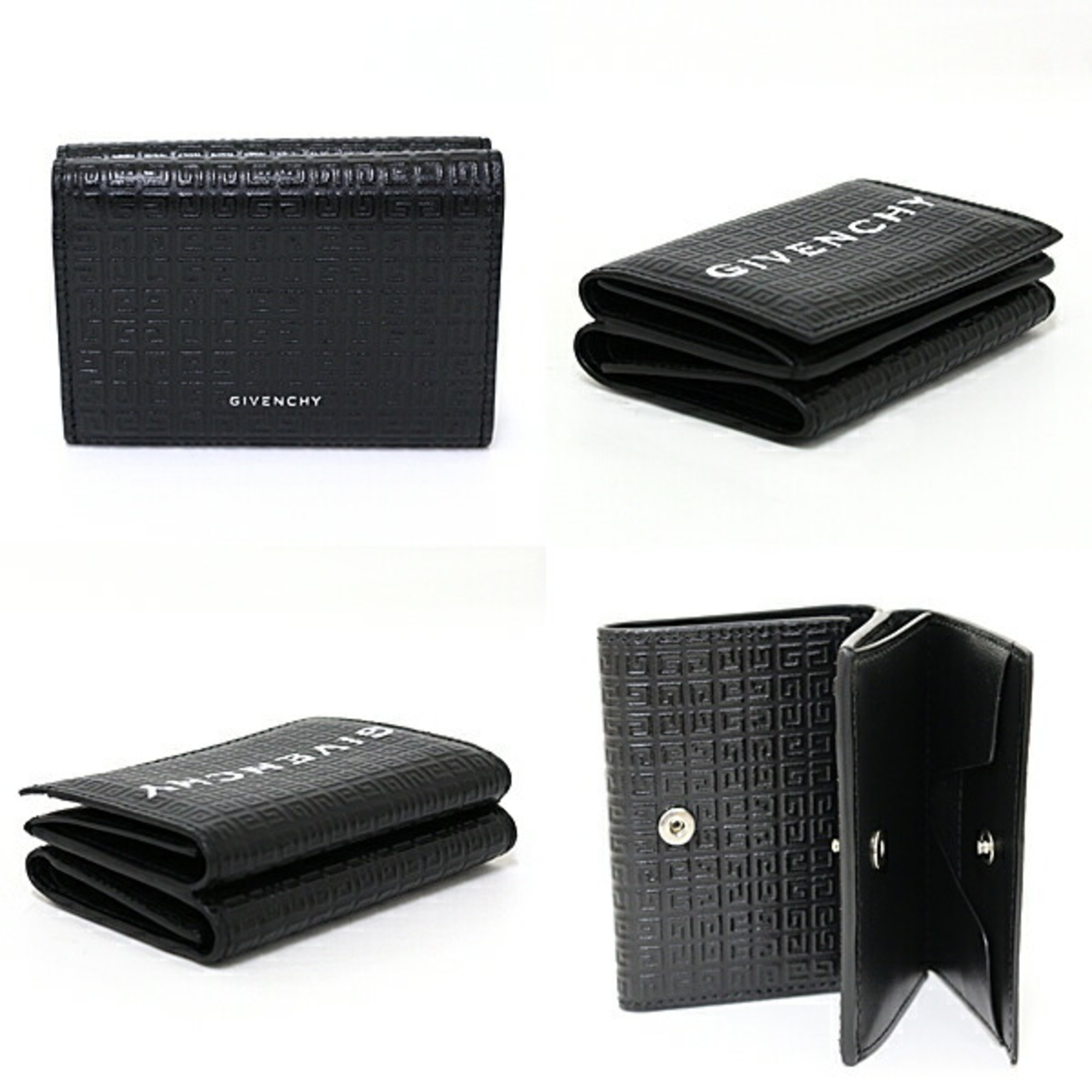 Givenchy Tri-fold Wallet Compact Embossed BK6095K1LQ Black