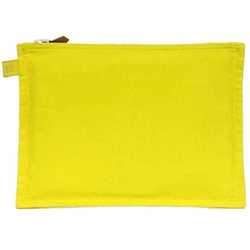 Hermes Bora Pouch MM Yellow Canvas HERMES H Embroidery Clutch Bag Compact Unisex Accessory