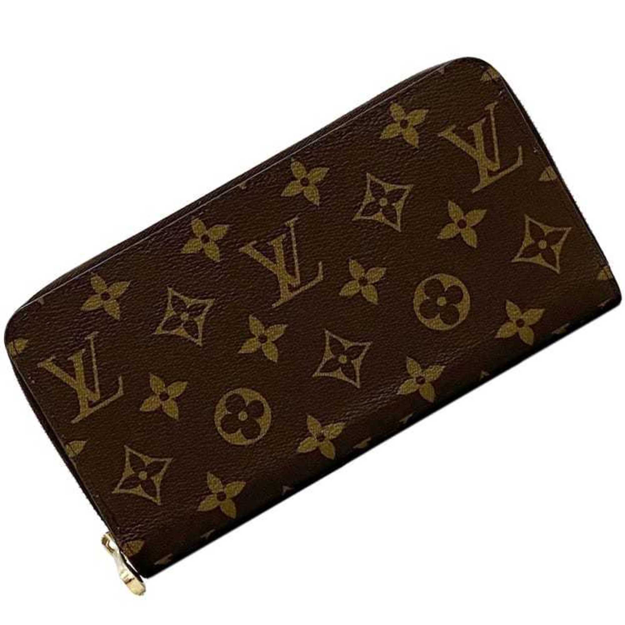 Louis Vuitton Round Long Wallet Zippy Brown Monogram M42616 Canvas IC Tag Response LOUIS VUITTON Women's Men's