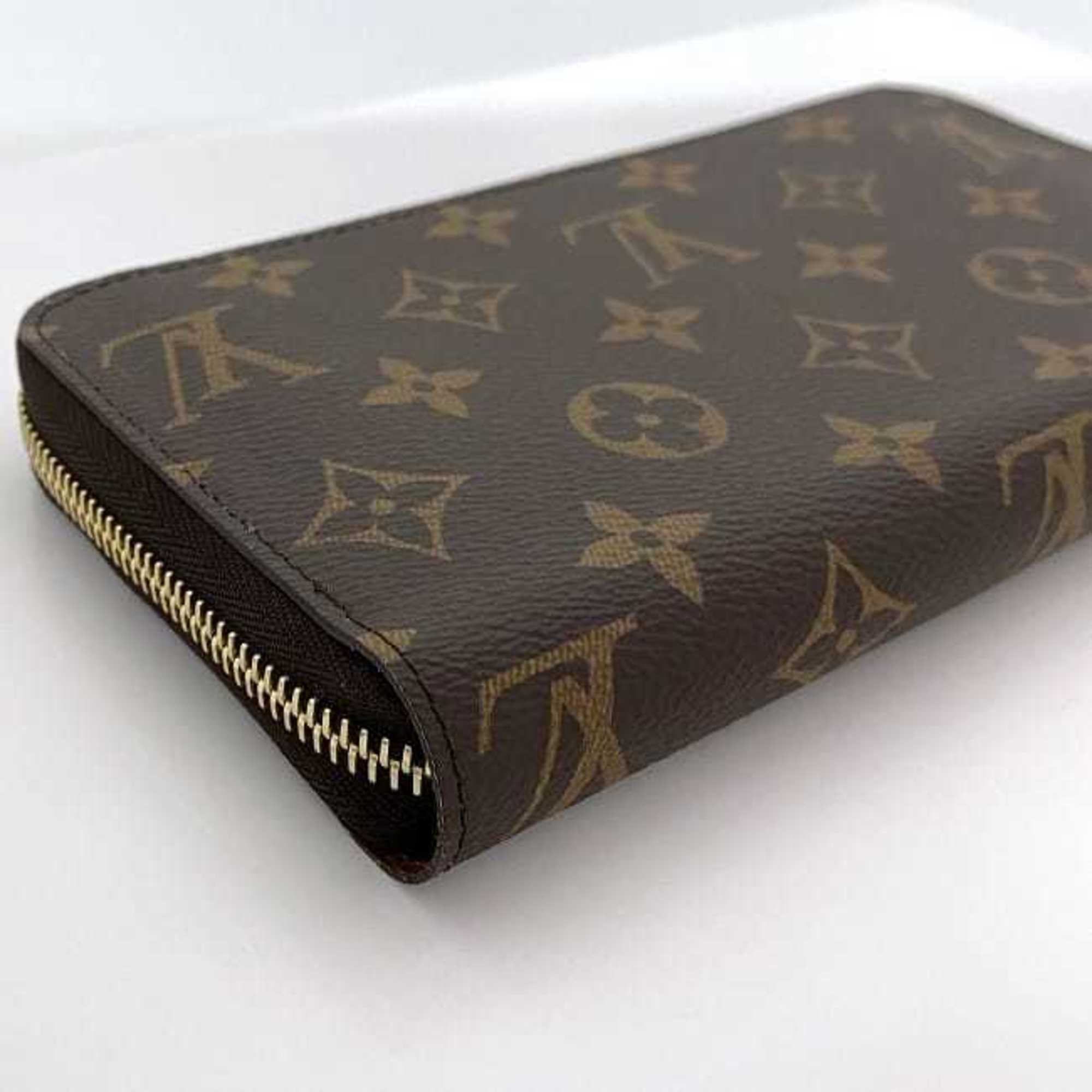 Louis Vuitton Round Long Wallet Zippy Brown Monogram M42616 Canvas IC Tag Response LOUIS VUITTON Women's Men's