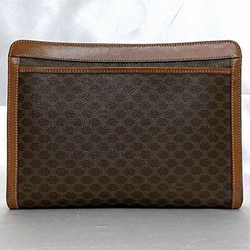 Celine clutch bag brown macadam handbag second PVC leather MC98/2 CELINE pouch women men compact