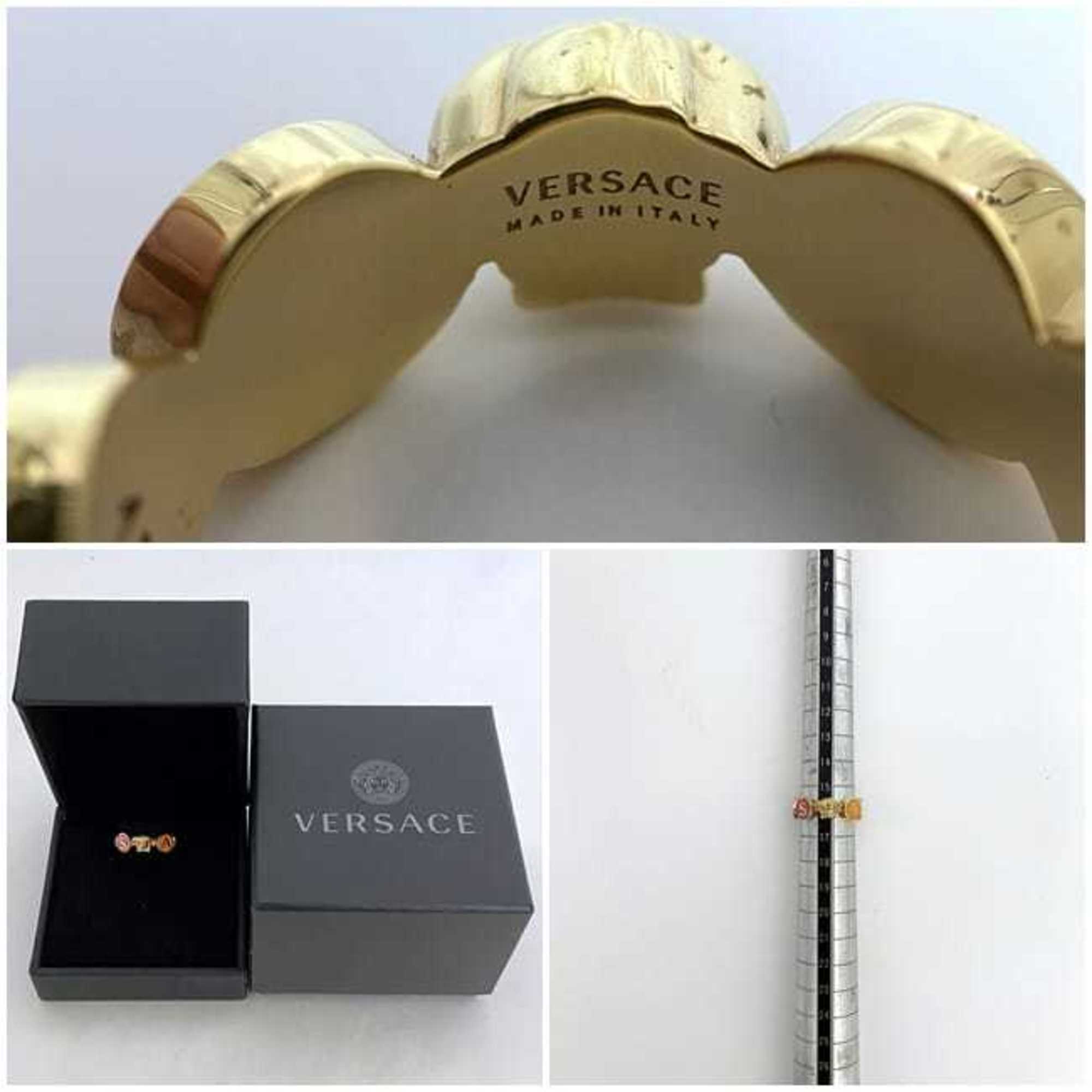 Versace Ring Gold Multicolor Medusa Size 16 GP VERSACE Men's Women's