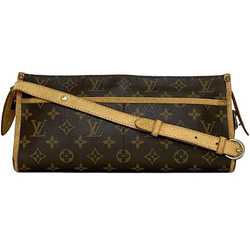 Louis Vuitton Shoulder Bag Popincourt Long Brown Beige Monogram M40008 Canvas Tanned Leather DU0056 LOUIS VUITTON Crossbody Freestanding