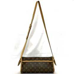 Louis Vuitton Shoulder Bag Popincourt Long Brown Beige Monogram M40008 Canvas Tanned Leather DU0056 LOUIS VUITTON Crossbody Freestanding