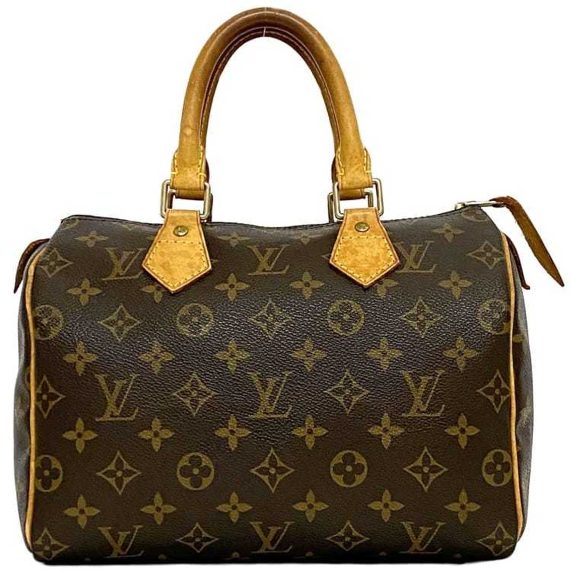 Louis Vuitton Handbag Speedy 25 Brown Monogram M41109 Boston Bag Canvas Tanned Leather SP1003 LOUIS VUITTON LV