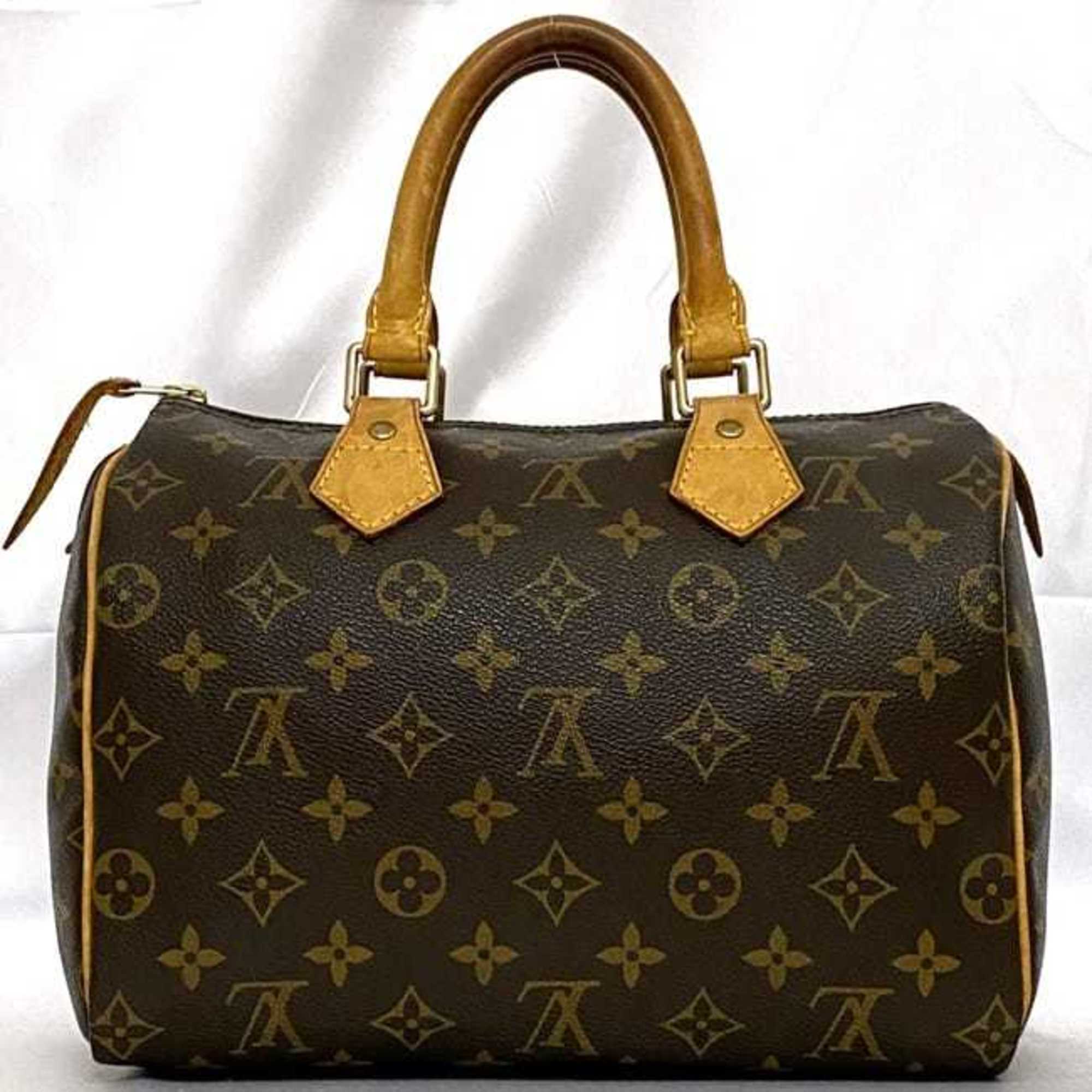 Louis Vuitton Handbag Speedy 25 Brown Monogram M41109 Boston Bag Canvas Tanned Leather SP1003 LOUIS VUITTON LV