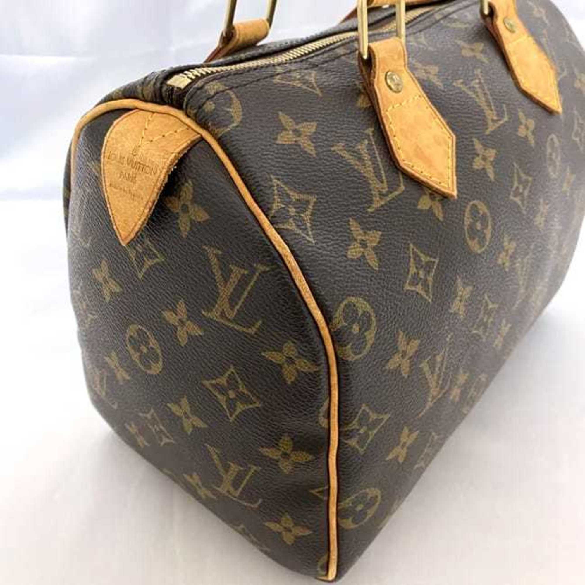 Louis Vuitton Handbag Speedy 25 Brown Monogram M41109 Boston Bag Canvas Tanned Leather SP1003 LOUIS VUITTON LV