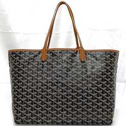 Goyard Tote Bag Saint Louis GM Brown f-20987 BAL 020101 Coated Canvas Chevroche Calfskin Linen Cotton GOYARD Black Unisex