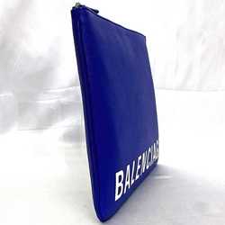 Balenciaga clutch bag blue 579550 grained leather BALENCIAGA handbag second pouch unisex accessory accent