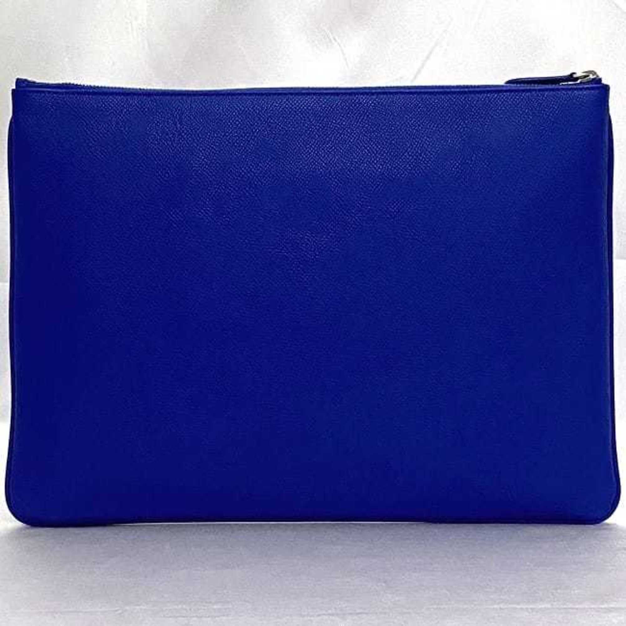 Balenciaga clutch bag blue 579550 grained leather BALENCIAGA handbag second pouch unisex accessory accent